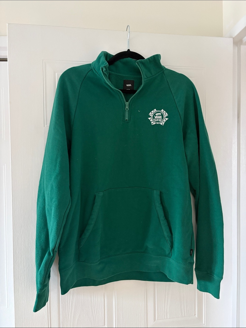 Vans Men's Emerald Green Half-Zip Fleece Pullover